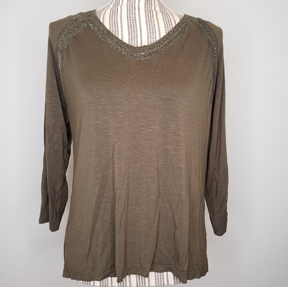 4/$25 🥂 Rose & Olive 3/4 Sleeve Top - Picture 4 of 4